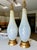 1950s Large Murano Opalescent Blue Gold Inclusions Table Lamps - a Pair For Sale - Image 4 of 18