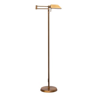 Holtkotter Bronze Swing Arm Floor Lamp, Germany, 1980s For Sale