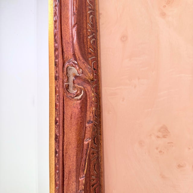 Vintage Carved Wood Mirror, Rococo-Style, Hand-Finished Gilt Frame, Beveled Glass For Sale In Chicago - Image 6 of 11
