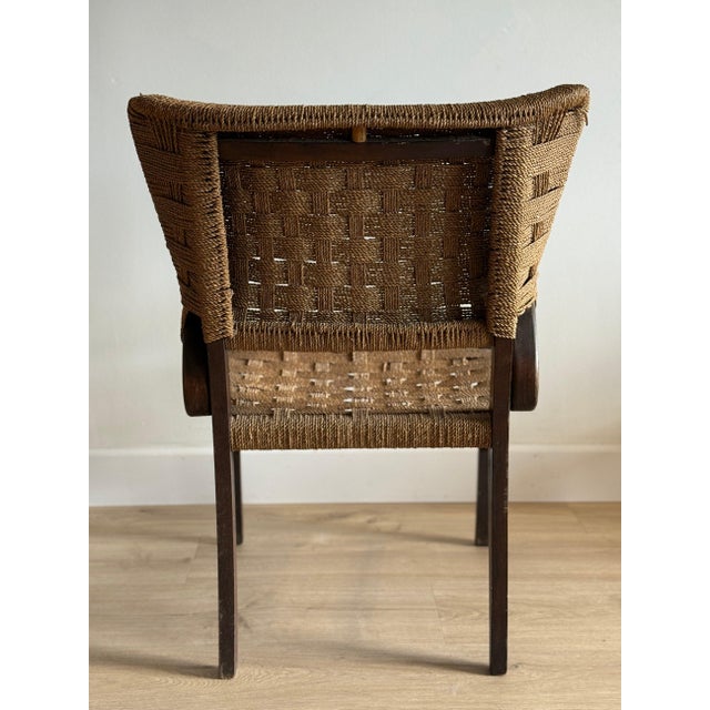 Art Deco Early 20th Century European Art Deco Rush Chair For Sale - Image 3 of 13