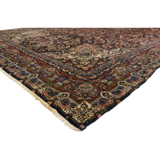 77214 Antique Hamadan Persian Rug, 10'11 x 18'08. The Baroque Rhapsody: An Antique Persian Hamadan Masterpiece of Palatial...