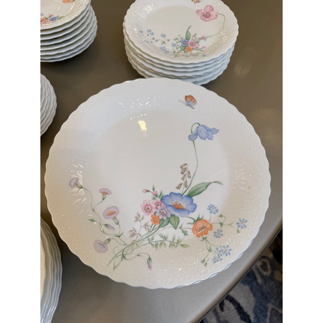 Late 20th Century Mikasa “Something Blue” Bone China, Pattern A7051, Set of 47 Pieces For Sale - Image 5 of 12