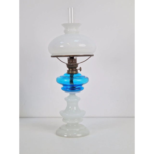 Vintage 20th Century Kosmos Brenner Oil Lamp Glass Copper, 1930s For Sale - Image 9 of 10