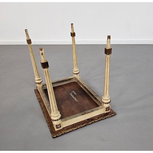 2 x nesting sidetable / neo classic / Painted gold leaf top / The battle of Texel 65 x 35 x h 4849x 35 x h 41 cm