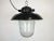 - Vintage industrial lamp made by Elektrosvit in former Czechoslovakia during the 1960s - Black enamel shade with white...