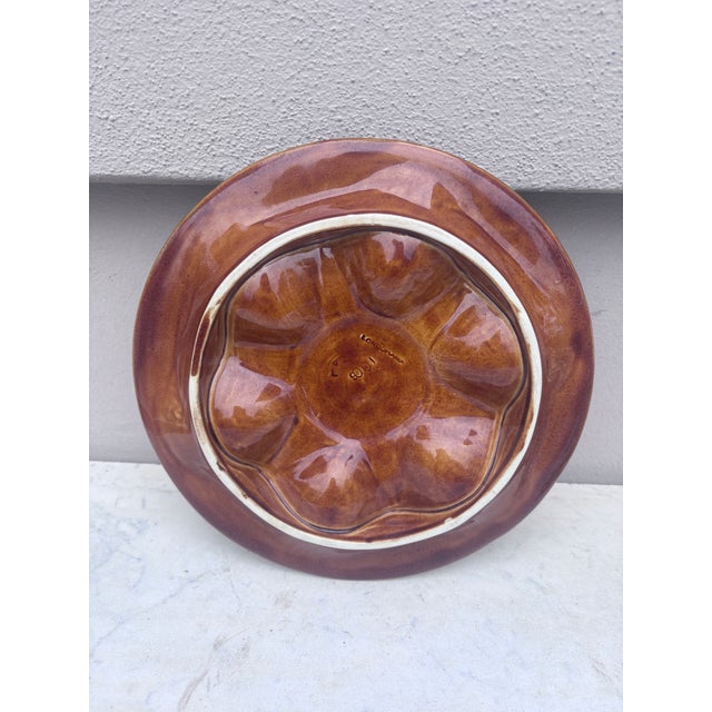 Late 19th Century Majolica Oyster Plate Longchamp Circa 1890 For Sale - Image 5 of 5