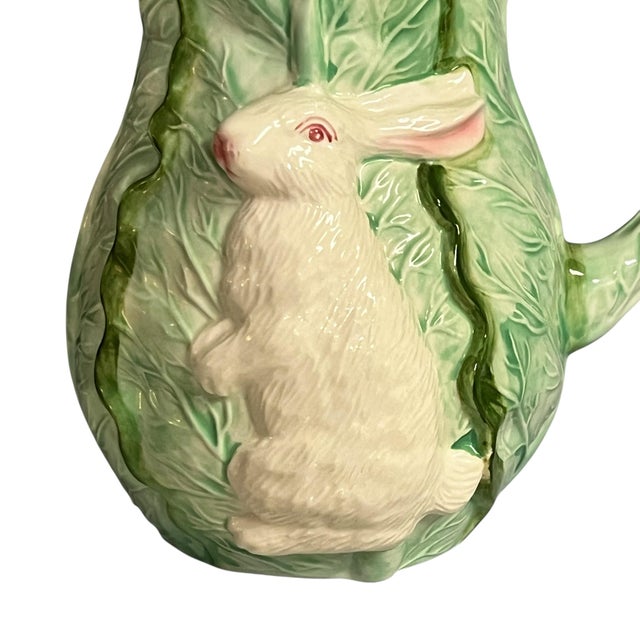 Late 20th Century Vintage Rabbit Cabbage Patch Pitcher For Sale - Image 5 of 7