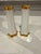 Art Deco Vintage White and Gold Salt & Pepper Shakers For Sale - Image 3 of 7