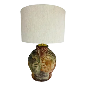 Organic Modern Handcrafted Terra-Cotta Table Lamp