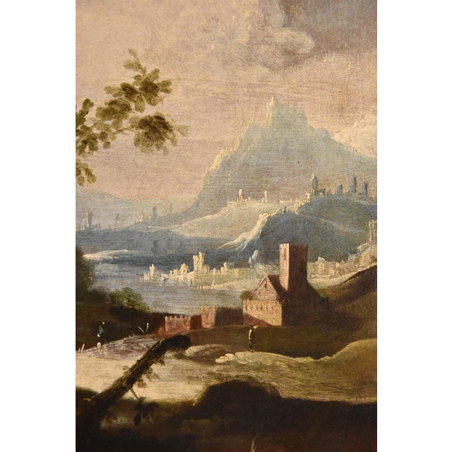 Circle of Marco Ricci, Landscapes, 1700, Oil on Canvases, Framed, Set of 2 For Sale - Image 10 of 18