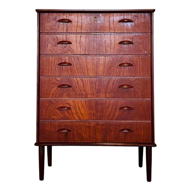 Mid-Century Danish Teak Chest of Drawers, 1960s For Sale