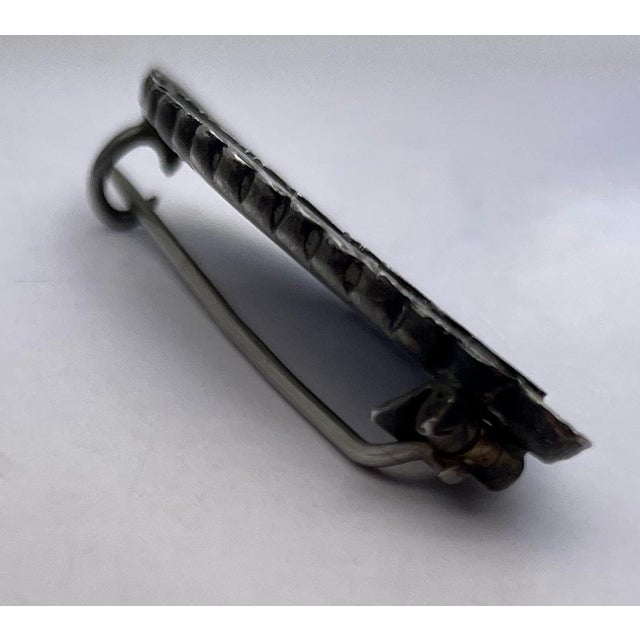 Late 19th Century Victorian Sterling Silver “Good Luck” Brooch For Sale - Image 4 of 4