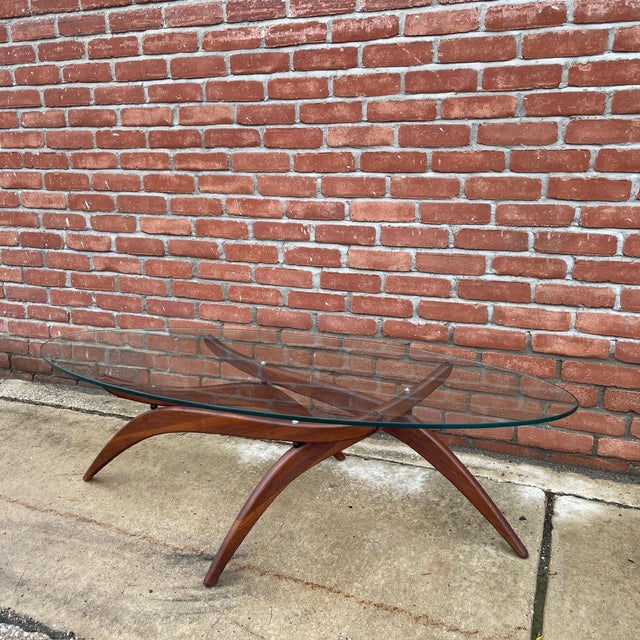 Mid-Century Modern Mid 20th Century Attributed Forest Wilson Sculptural Walnut and Glass Coffee Table For Sale - Image 3 of 10