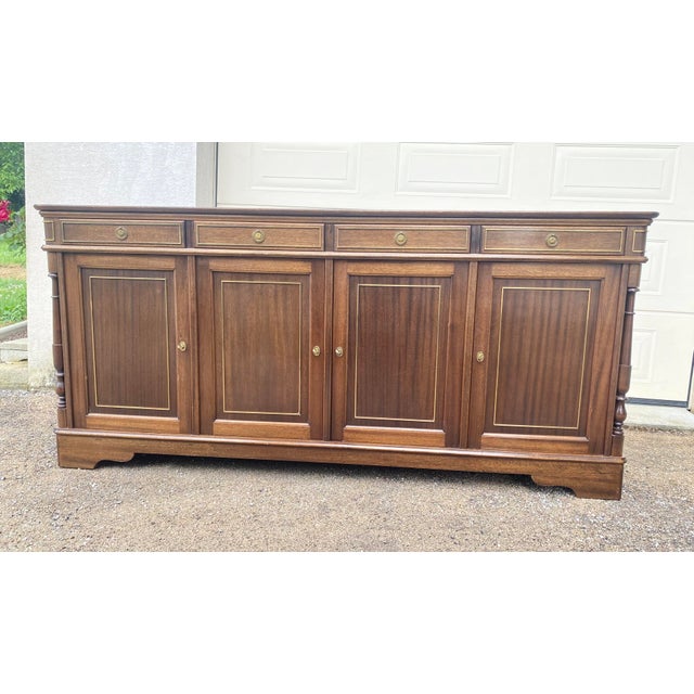 Louis Philippe Style Mahogany Sideboard, 1970s For Sale - Image 10 of 11