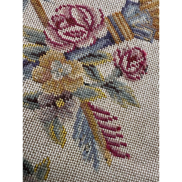 French Needlepoint Chair Cover Tapestry from Bobyrug, 1890s For Sale - Image 11 of 14