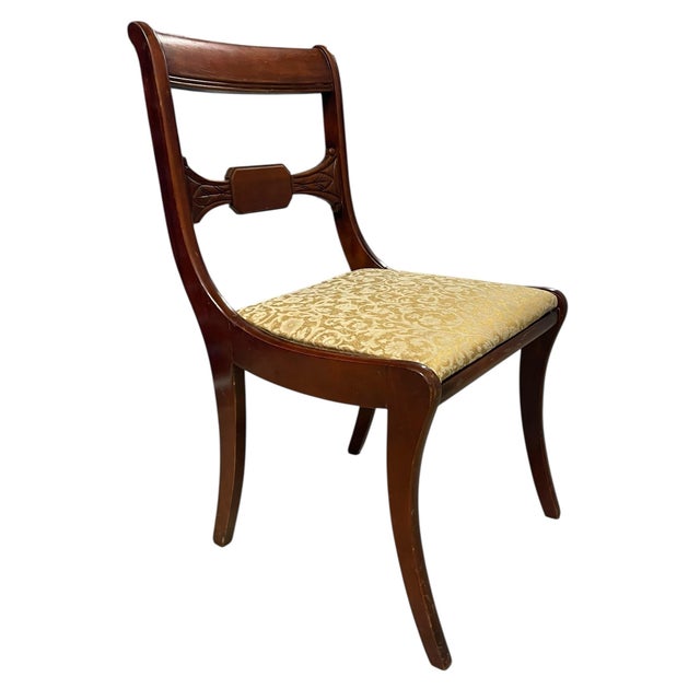 Traditional Vintage Drexel Side Chair in the Duncan Phyfe or Regency Style For Sale - Image 3 of 10