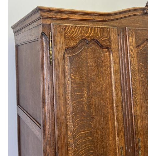 Gold Vintage French Louis XVI Style Wardrobe in Oak For Sale - Image 8 of 13