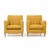 Mid-Century Modern Yellow Fabric Armchairs, 1950s, Set of 2 For Sale - Image 3 of 14