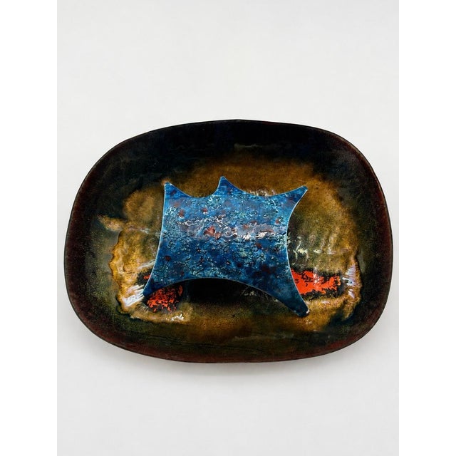 Vintage Enamelled Applique in Copper, 1960s, in Very Good conditions. Designed 1960 to 1969 Up to 250V (Europe/UK...