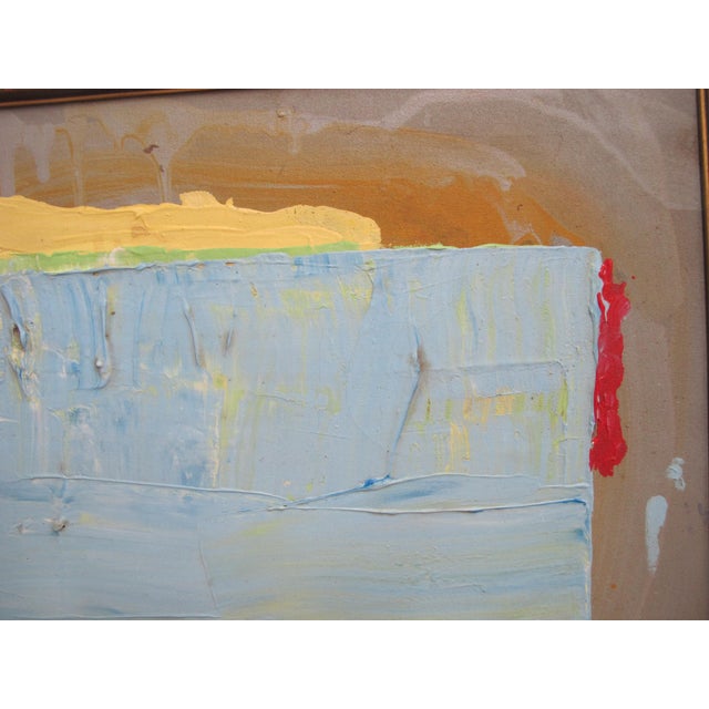 John Hoyland Framed Colorful Abstract Mid Century Modern Oil Painting on Canvas For Sale In Portland, OR - Image 6 of 9