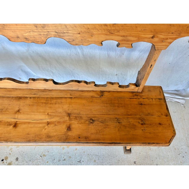 19th Century Italian Pine Frattino Design Bench For Sale - Image 10 of 12