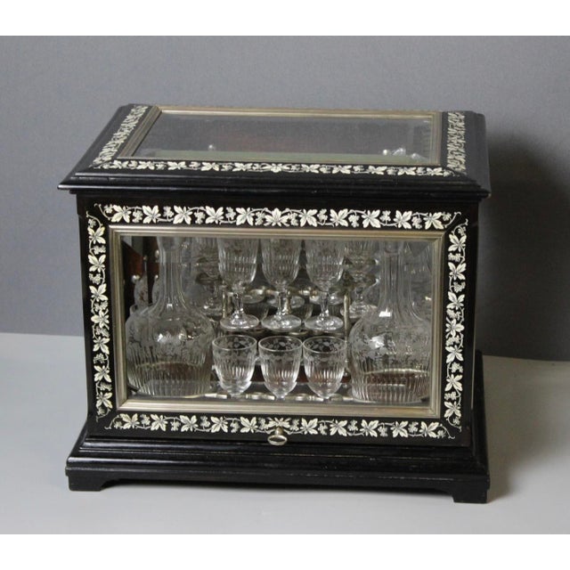 Napoleon III Liqueur Cellar with Grape Bunches, 1800s For Sale - Image 5 of 16