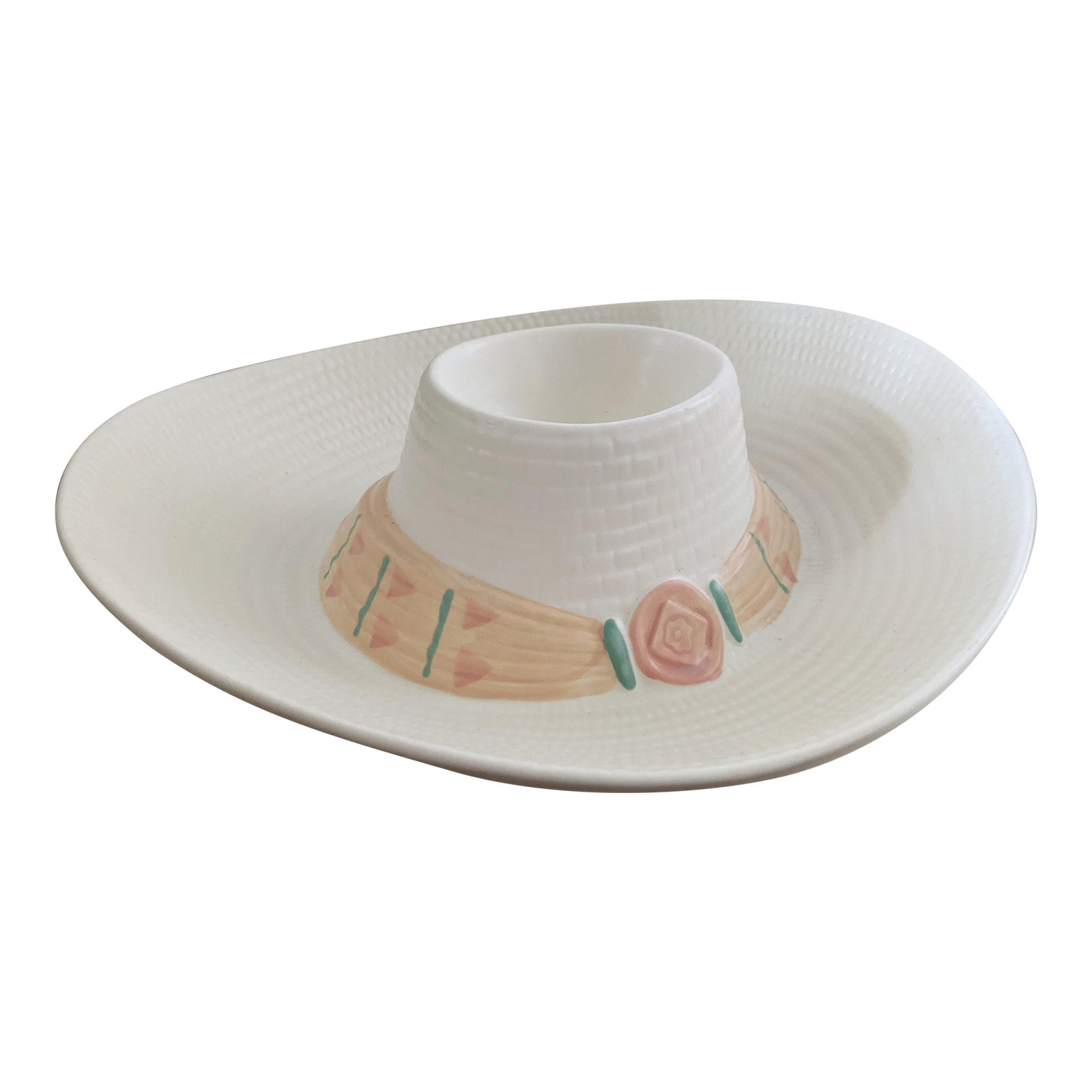 1980s Cowboy Hat Chip and Dip Party Bowl Chairish
