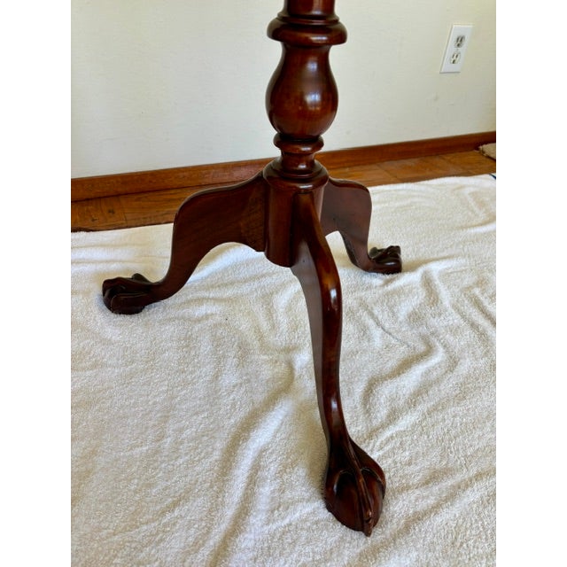 1930s 1931 Charak Furniture Co. Tilt Top Mahogany Table For Sale - Image 5 of 7