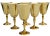 Stunning set of six vintage handmade Dirigold goblets with elegant details. Marked: Dirilyte. Dirigold is a gold-looking...