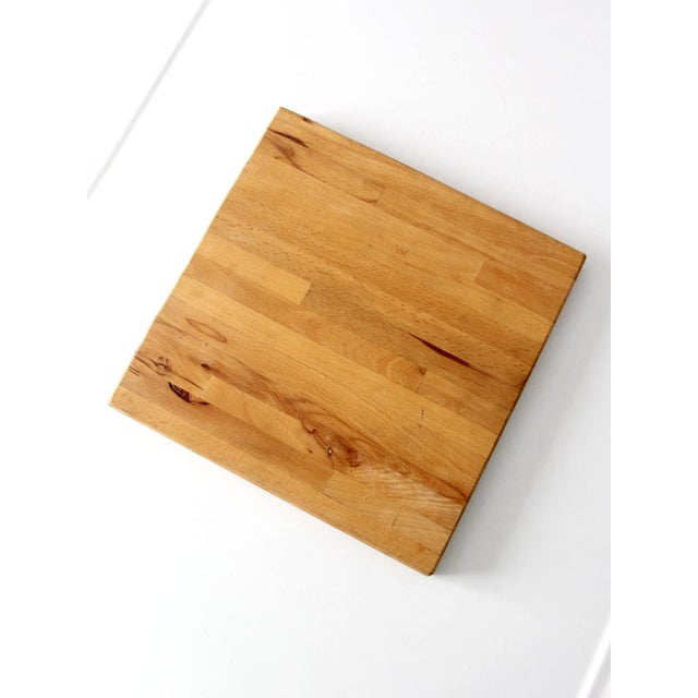 Mid-Century Modern Vintage Handmade Wood Cutting Board For Sale - Image 3 of 12