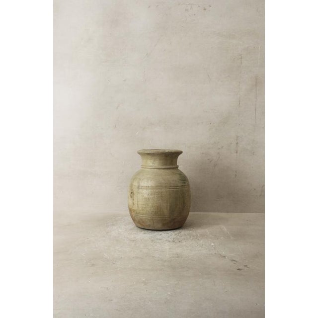 Vintage Teak Vase For Sale - Image 3 of 5