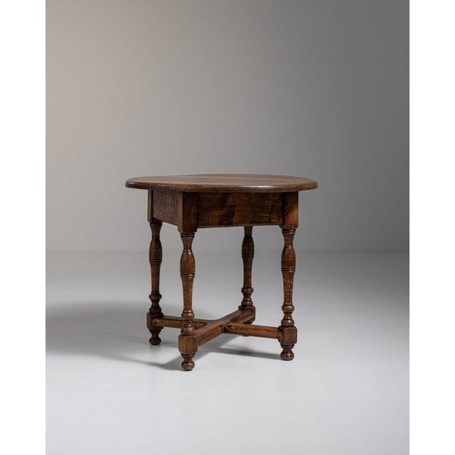 1970s French Chestnut Brown Neo-Renaissance Oak Table in Original Patina For Sale - Image 15 of 15