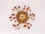 1970s 1970s Mid Century Modern Italian Toleware Flush Mount by Banci Firenze, Gold Red For Sale - Image 5 of 5
