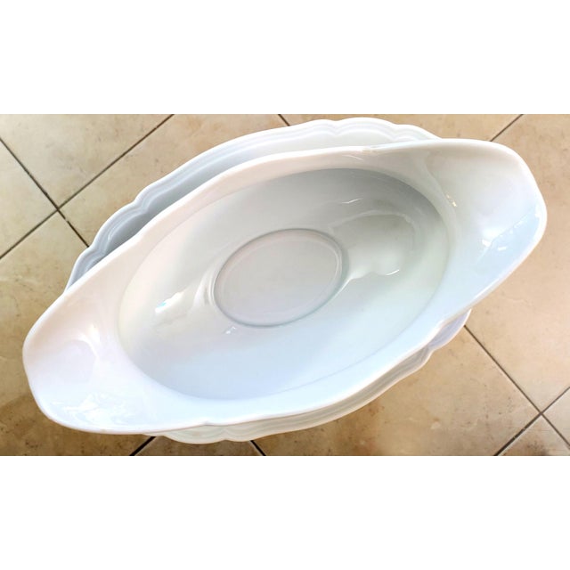 Sparkling White Hutschenreuther Selb 1925-1939 LHS Bavaria Germany Rare Favorit Pattern Mid-Century White Porcelain Gravy...