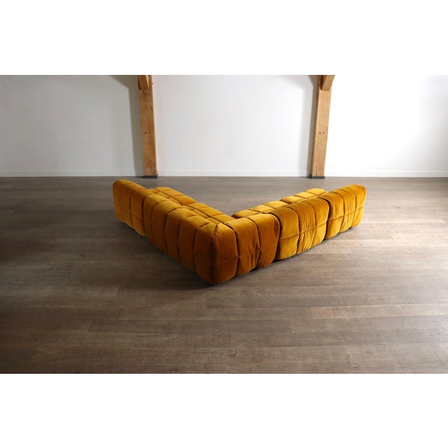 Strips Sofa in Velvet by Cini Boeri for Arflex, Italy, 1968, Set of 4 For Sale - Image 12 of 14