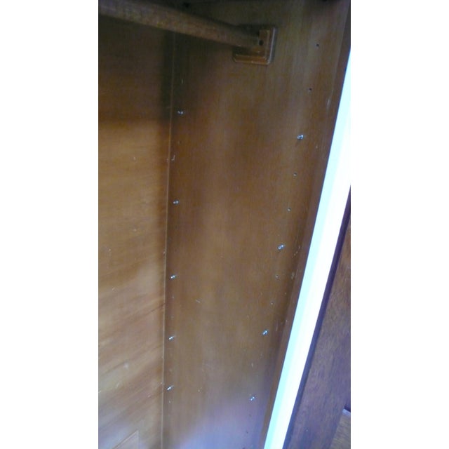 German Cottage Style Cream Clothes Cabinet with Hand-Painted Decoration, 1970s For Sale - Image 6 of 7
