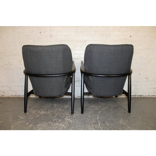 Pair of Mid-Century Style Armchairs Attr Madsen & Schubell For Sale In New York - Image 6 of 8