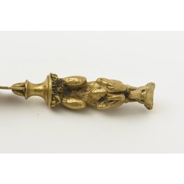 Brass Vintage Brass Dachslund Letter Opener For Sale - Image 8 of 9