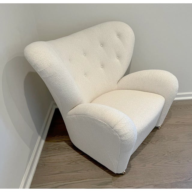 2020s Flemming Lassen Tired Man Lounge Chair by Audo Copenhagen in Boucle For Sale - Image 5 of 10