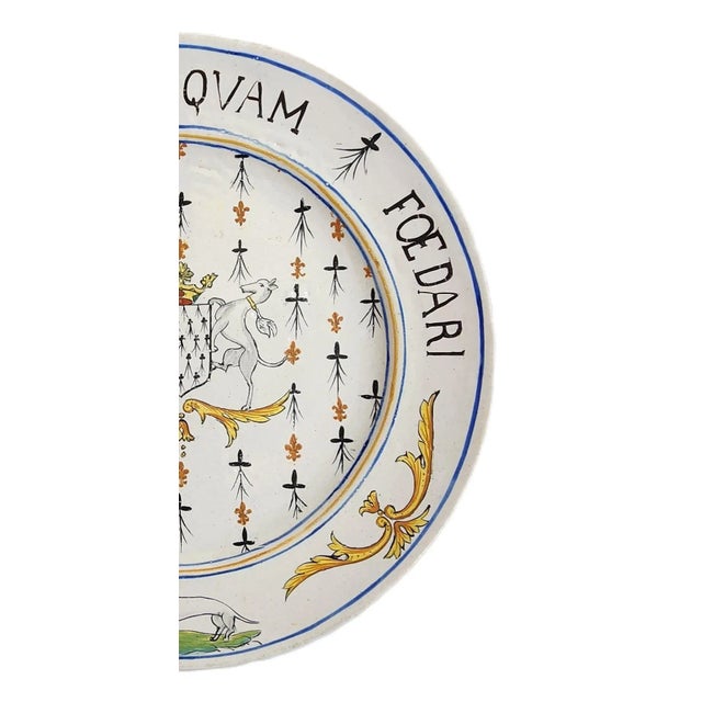 Late 18th Century 18th Century French Nevers Faience Plate For Sale - Image 5 of 9