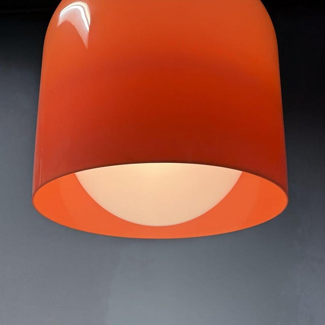 Plastic Orange Alvise Pendant Lamp by Luigi Massoni for Guzzini, Italy, 1970s For Sale - Image 7 of 8