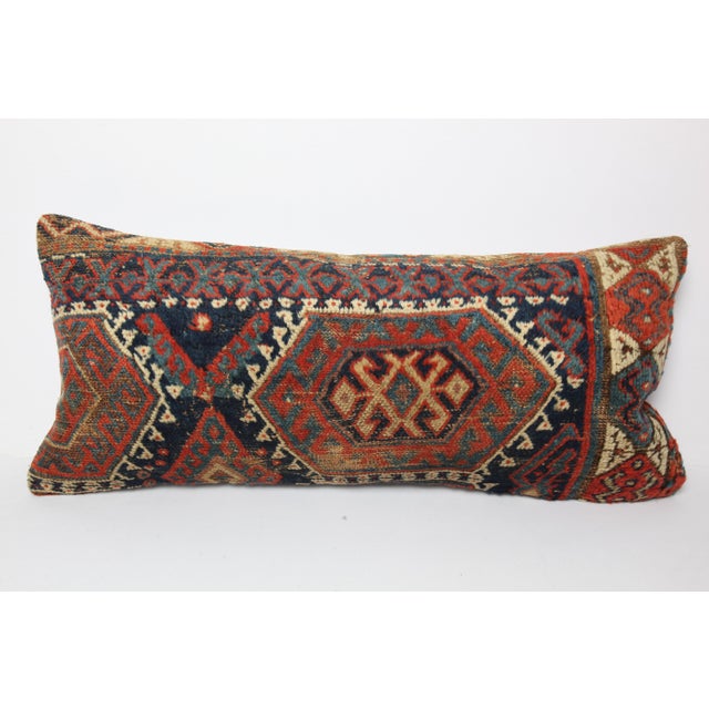 Textile Antique Decorative Kurdish Rug Pillow Cover -16'' X 36'' For Sale - Image 7 of 10