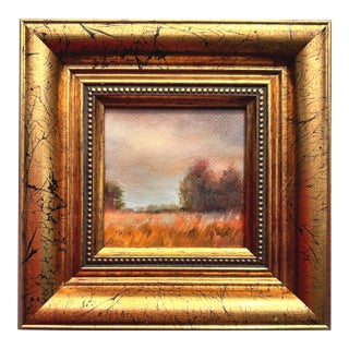 Realism Framed Moody Painting Original Landscape by Valeriya Serova For Sale