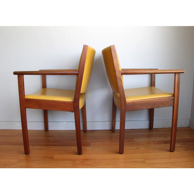 Johnson Chair Company 1960s Mid Century Walnut Armchairs by Johnson Chair Co. Pair of Two For Sale - Image 4 of 8