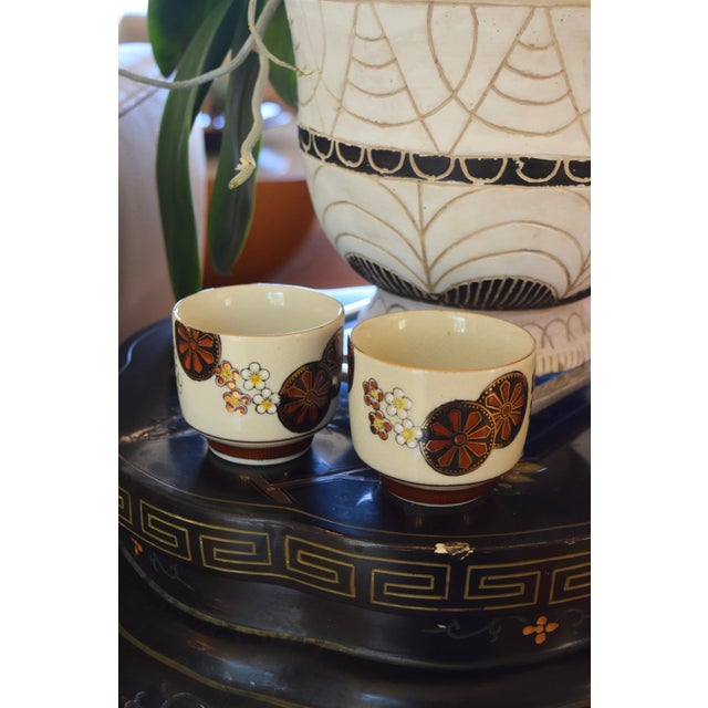 1960s 1960s Japanese Porcelain Teacups (Pair) For Sale - Image 5 of 5