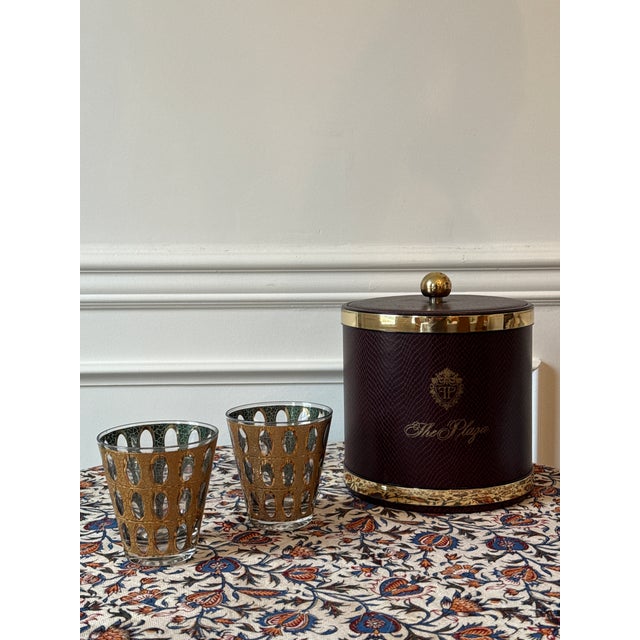 Brown Contemporary Plaza Hotel Ice Bucket For Sale - Image 8 of 8