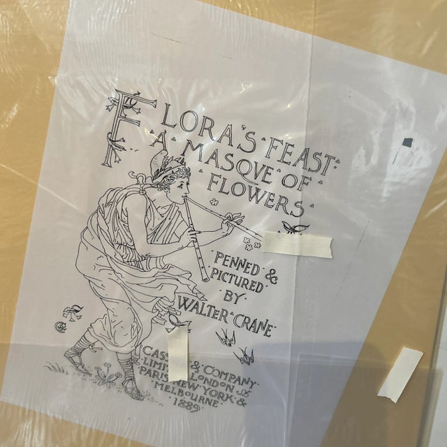 Late 19th Century Set of Four Matted Antique Print Chromoliths by Walter Crane. For Sale - Image 5 of 9