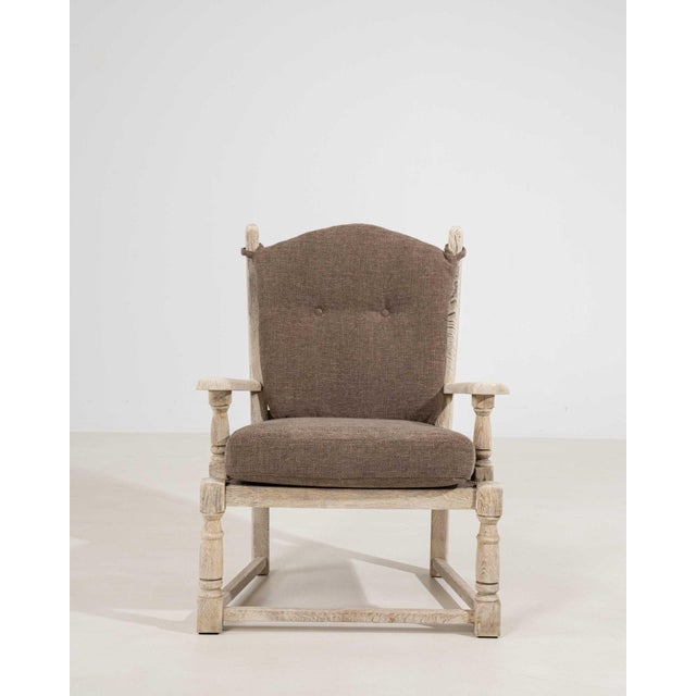 19th Century France Antique White Wood Armchair For Sale - Image 4 of 11