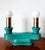 Art Deco Ceramic Candlestick Lamps, 1950s, Set of 2 For Sale - Image 4 of 10