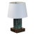 1960s Small Verdigris Bronze and Brass Neoclassical Column Lamp For Sale